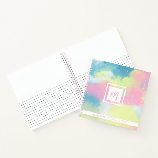 Pretty Pastels Monogram Square Notitieboek (Binnen)