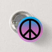 Pretty Peace Symbol Button (Voorkant /achterkant)