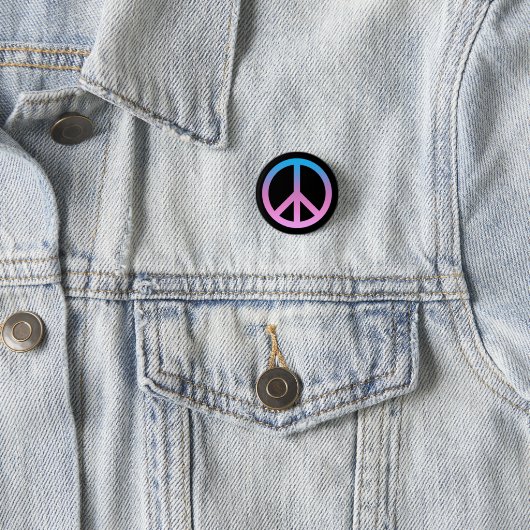 Pretty Peace Symbol Button (In situ)