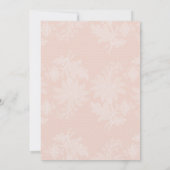 Pretty Peach Blush White Floral Faux Lace Wedding Kaart (Achterkant)
