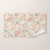 Pretty Peach Flowers Bridal Shower Bad Handdoek (Handdoek)