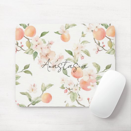 Pretty Peaches Bloemen Muismat (Met muis)