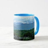 Pretty Personalized Smoky Mountains Blue Green Mug Mok (Voorkant rechts)