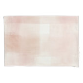 Pretty Perzik Roze Crème Plaid Kussensloop (Voorkant-Links)