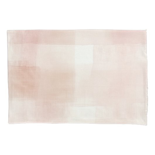 Pretty Perzik Roze Crème Plaid Kussensloop (Voorkant-Links)