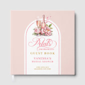 Pretty petals and prosecco blush gold guest book gastenboek (Voorkant)