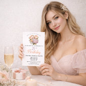 Pretty Pink and Orange Tulip 21st Birthday Kaart