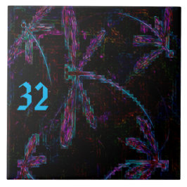 Pretty Pink and Purple Dragonflies Tegeltje