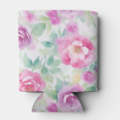 Pretty Pink and Purple Floral Pattern Blikjeskoeler (Achterkant)