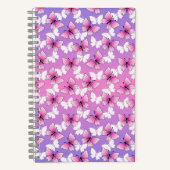 Pretty Pink and White Butterfly Spiral Notebook Notitieboek (Voorkant)