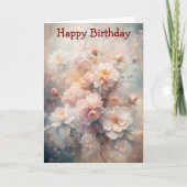 Pretty Pink and White Flowers  Kaart (Voorkant)