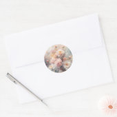 Pretty Pink and White Flowers  Ronde Sticker (Envelop)
