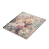 Pretty Pink and White Flowers Tegeltje (Zijkant)