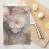 Pretty Pink and White Flowers  Theedoek (Quarter Fold)