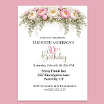 Pretty Pink and White Peony 30th Birthday Kaart<br><div class="desc">Celebrate a beautiful milestone with this elegant floral 30th birthday party invitation featuring a soft, romantic design inspired by blooming peonies and delicate greenery. Perfect for a stylish and sophisticated birthday celebration, this feminine invitation creates a warm and inviting atmosphere for friends and family to gather and celebrate a special...</div>