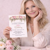 Pretty Pink and White Peony 50th Birthday Kaart