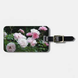 pretty pink and white rose flower bushes. Floral, Bagagelabel
