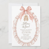 Pretty Pink Ballet Girls Fifth Birthday  Kaart (Voorkant)