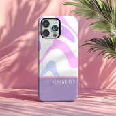 Pretty Pink Blue Purple Abstract Personalized Case-Mate iPhone Case
