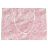 Pretty Pink Blush Elegante Glam Bruiloft Groot Cadeauzakje (Achterkant)