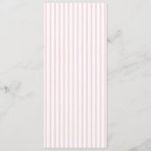 Pretty Pink Bow Baby Girl Shower Party Menu (Achterkant)