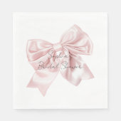 Pretty Pink Bow Bridal Shower Servet (Voorkant)