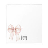 Pretty Pink Bow Notitieblok (Voorkant)