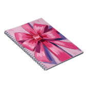 Pretty Pink Bow Ribbon Watercolor Notitieboek (Rechterzijde)