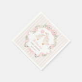Pretty Pink Bow Silly Goose Girl Baby Shower Servet (Hoek)