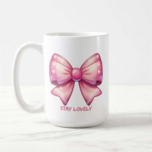 Pretty Pink Bow-Stay Lovely Koffiemok (Links)