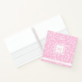 Pretty Pink Bubbles Monogram Square Notitieboek (Binnen)