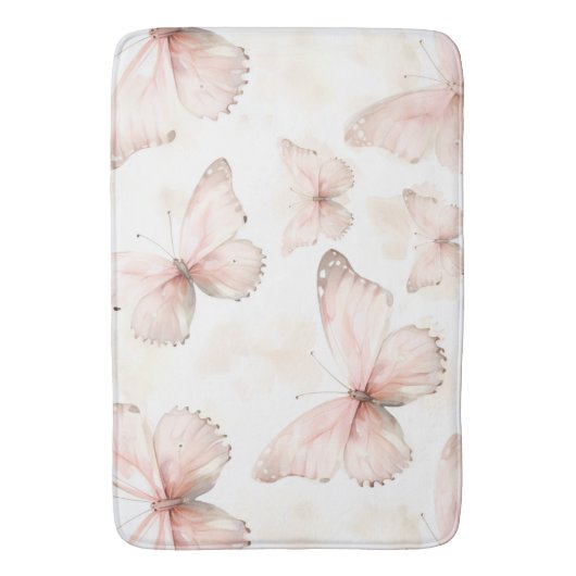 Pretty Pink Butterflies Badmat (Voorkant Verticaal)