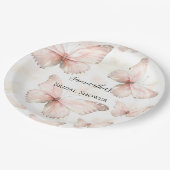 Pretty Pink Butterflies Bridal Shower Papieren Bordje (Gekanteld)