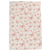 Pretty pink butterflies medium cadeauzakje (Voorkant)