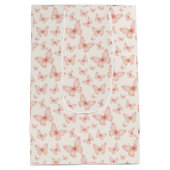 Pretty pink butterflies medium cadeauzakje (Achterkant)