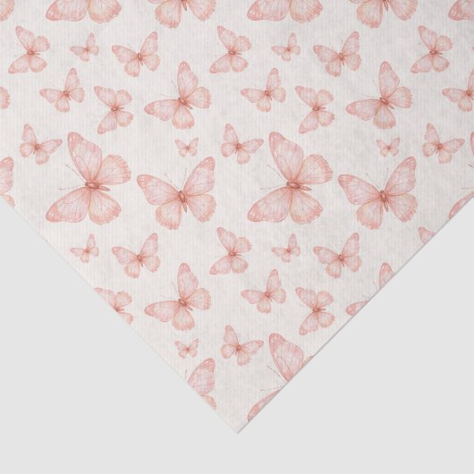 Pretty pink butterflies tissuepapier (Detail)