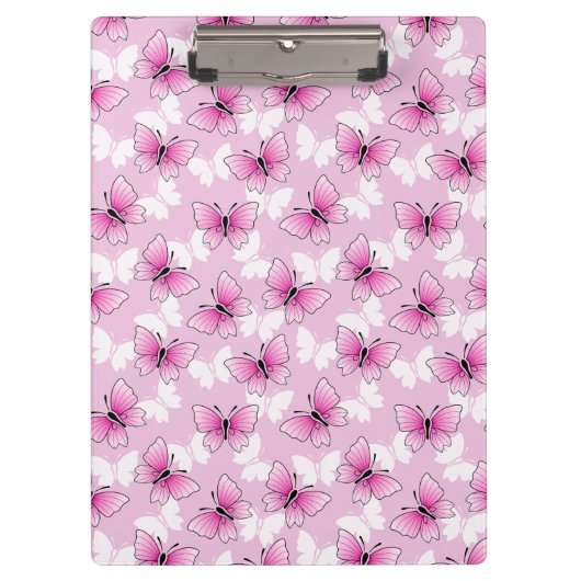 Pretty Pink Butterfly Clipboard Klembord (Voorkant)