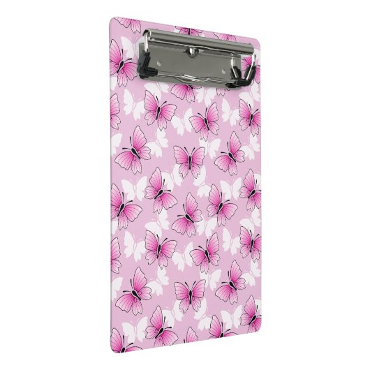 Pretty Pink Butterfly Mini Clipboard Mini Klembord (Schuin)