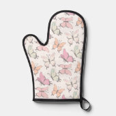 Pretty Pink Butterfly Pattern Ovenwant (Voorkant)