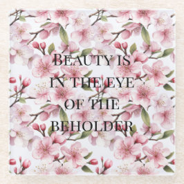 Pretty Pink Cherry Blossom Flowers Glazen Onderzetter