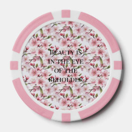 Pretty Pink Cherry Blossom Flowers Poker Chips