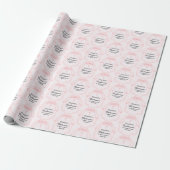 Pretty Pink Confirmation Party Personalized Cadeaupapier (Uitgerold)