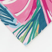 Pretty Pink Coquette Bow And Tree Sprig Pattern Fleece Deken (Hoek)