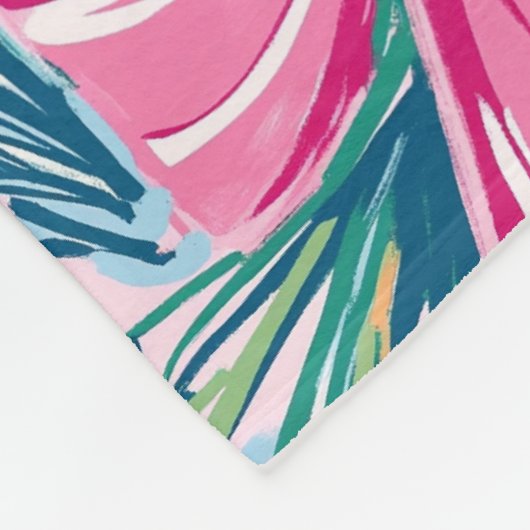 Pretty Pink Coquette Bow And Tree Sprig Pattern Fleece Deken (Hoek)