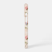 Pretty Pink Cream Roses Floral iPhone 16 Hoesje (Linkerkant)