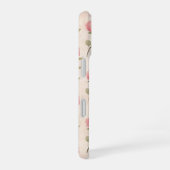 Pretty Pink Cream Roses Floral iPhone 16 Hoesje (Rechterkant)