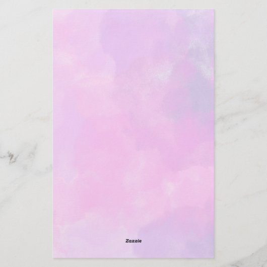 Pretty pink feminine watercolor custom name briefpapier (Achterkant)