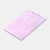 Pretty pink feminine watercolor custom name post-it® notes (Schuin)