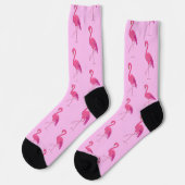 Pretty pink flamingos pattern sokken (Links)