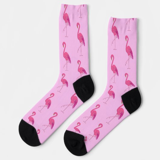 Pretty pink flamingos pattern sokken (Links)